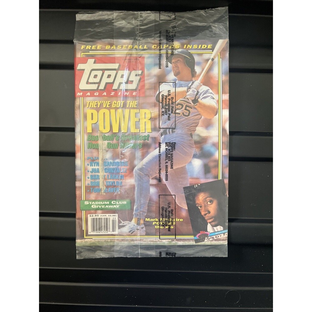 TOPPS MAGAZINE Baseball Card MARK McGWIRE Vintage Issue #11 Summer 1992 SEALED